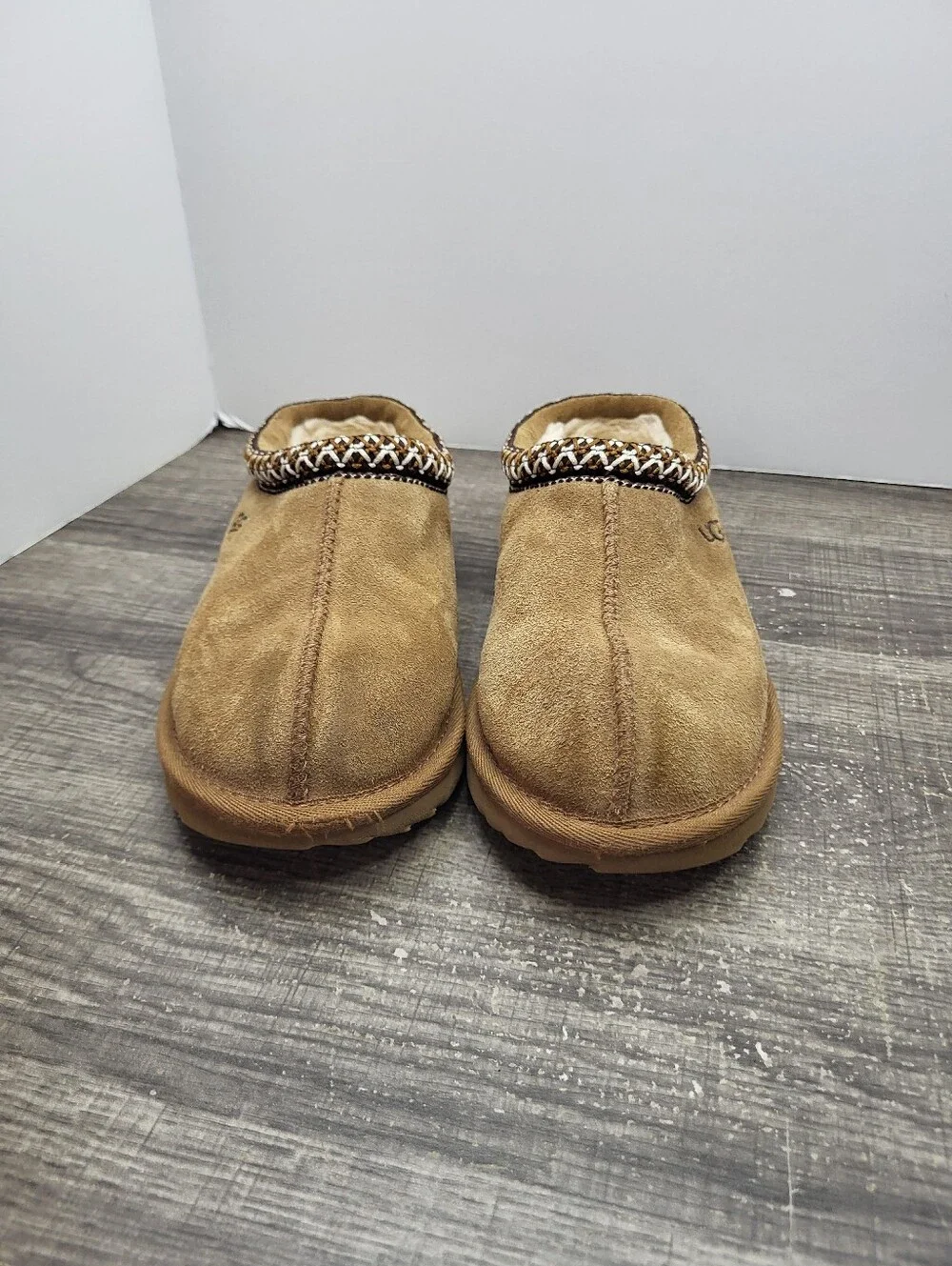 UGG Tasman II Kids' Slipper Size 2 Chestnut Suede Slip-On